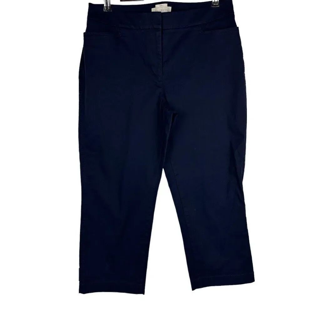 Talbots Navy Curvy Crop Pant size 10